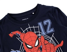 Name It dark sapphire Spiderman bluse